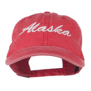 US State Alaska Embroidered Washed Cap