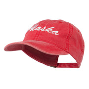 US State Alaska Embroidered Washed Cap