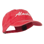 US State Alaska Embroidered Washed Cap