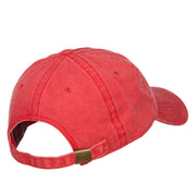 Christmas Snowman Smile Embroidered Washed Dyed Cotton Cap