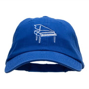 Piano Outline Embroidered Deluxe Washed Twill Cap