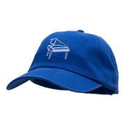 Piano Outline Embroidered Deluxe Washed Twill Cap