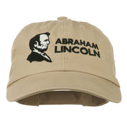 Abraham Lincoln Embroidered Washed Cap