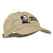 Abraham Lincoln Embroidered Washed Cap