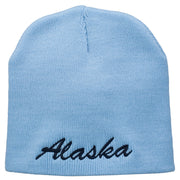 Alaska Embroidered Short Beanie