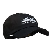 Atlanta Skyline Embroidered Washed Cap