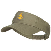 Anchor Logo Embroidered Cotton Washed Visor