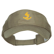 Anchor Logo Embroidered Cotton Washed Visor