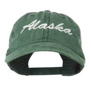 US State Alaska Embroidered Washed Cap