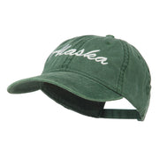 US State Alaska Embroidered Washed Cap