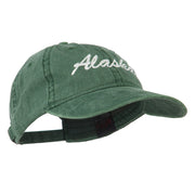 US State Alaska Embroidered Washed Cap