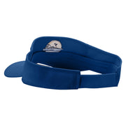 Perfect Boat Day Embroidered Cotton Twill Sun Visor - Royal OSFM