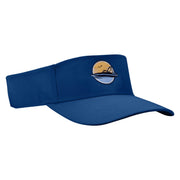 Perfect Boat Day Embroidered Cotton Twill Sun Visor - Royal OSFM