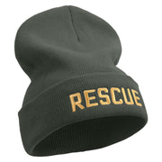 Golden Rescue Squad Embroidered 12 Inch Long Knitted Beanie - Dk-Grey OSFM