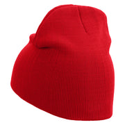 3D Comic Letter Z Embroidered 8 Inch Short Beanie - Red OSFM