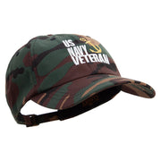 U.S. Navy Veteran Unstructured Low Profile 6 panel Cotton Cap - Green-Camo OSFM