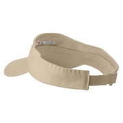 Streetball Embroidered Pro Style Cotton Twill Washed Visor - Khaki OSFM