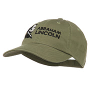 Abraham Lincoln Embroidered Washed Cap