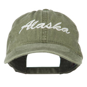 US State Alaska Embroidered Washed Cap