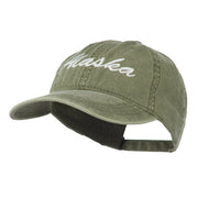 US State Alaska Embroidered Washed Cap