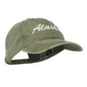 US State Alaska Embroidered Washed Cap