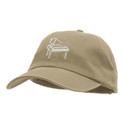 Piano Outline Embroidered Deluxe Washed Twill Cap