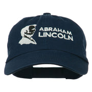 Abraham Lincoln Embroidered Washed Cap