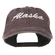 US State Alaska Embroidered Washed Cap