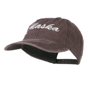 US State Alaska Embroidered Washed Cap