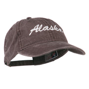 US State Alaska Embroidered Washed Cap