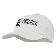 Abraham Lincoln Embroidered Washed Cap