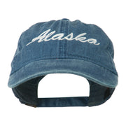 US State Alaska Embroidered Washed Cap