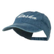 US State Alaska Embroidered Washed Cap