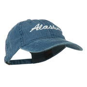 US State Alaska Embroidered Washed Cap