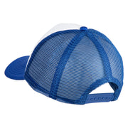 Papa Bear Black Patched Summer Foam Mesh Trucker Cap - Royal White OSFM
