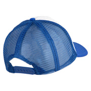 Papa Bear Black Patched Summer Foam Mesh Trucker Cap - Royal White OSFM