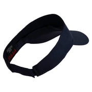 Mini Broken Heart Patched Cotton Twill Sun Visor - Navy OSFM