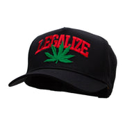 Legalize Marijuana Patched Solid Cotton Twill 5 Panel Prostyle Snap Cap