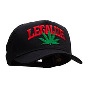 Legalize Marijuana Patched Solid Cotton Twill 5 Panel Prostyle Snap Cap