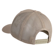 Old English A Iron on Patched Retro Trucker Cap - Khaki OSFM