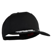 Scrambled Eggs Silver Patched Solid Cotton Twill 5 Panel Prostyle Snap Cap - Black OSFM