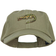 Alligator Wild Animal Patched Low Profile Cotton Cap