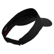 Mini Broken Heart Patched Cotton Twill Sun Visor - Black OSFM