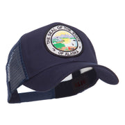 Alaska State Seal Patched Mesh Cap