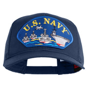 U.S. Navy Ships Blue Patched Solid Cotton Twill Mesh Prostyle Cap - Navy OSFM