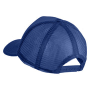Papa Bear Black Patched Summer Foam Mesh Trucker Cap - Royal OSFM