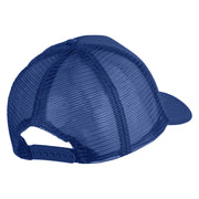 Papa Bear Black Patched Summer Foam Mesh Trucker Cap - Royal OSFM