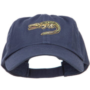 Alligator Wild Animal Patched Low Profile Cotton Cap