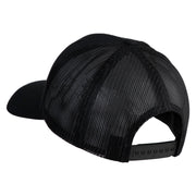 Old English A Iron on Patched Retro Trucker Cap - Black OSFM