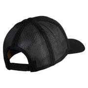 Old English A Iron on Patched Retro Trucker Cap - Black OSFM